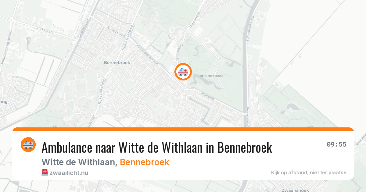 Ambulance naar Witte de Withlaan in Bennebroek — 25 jul 2026