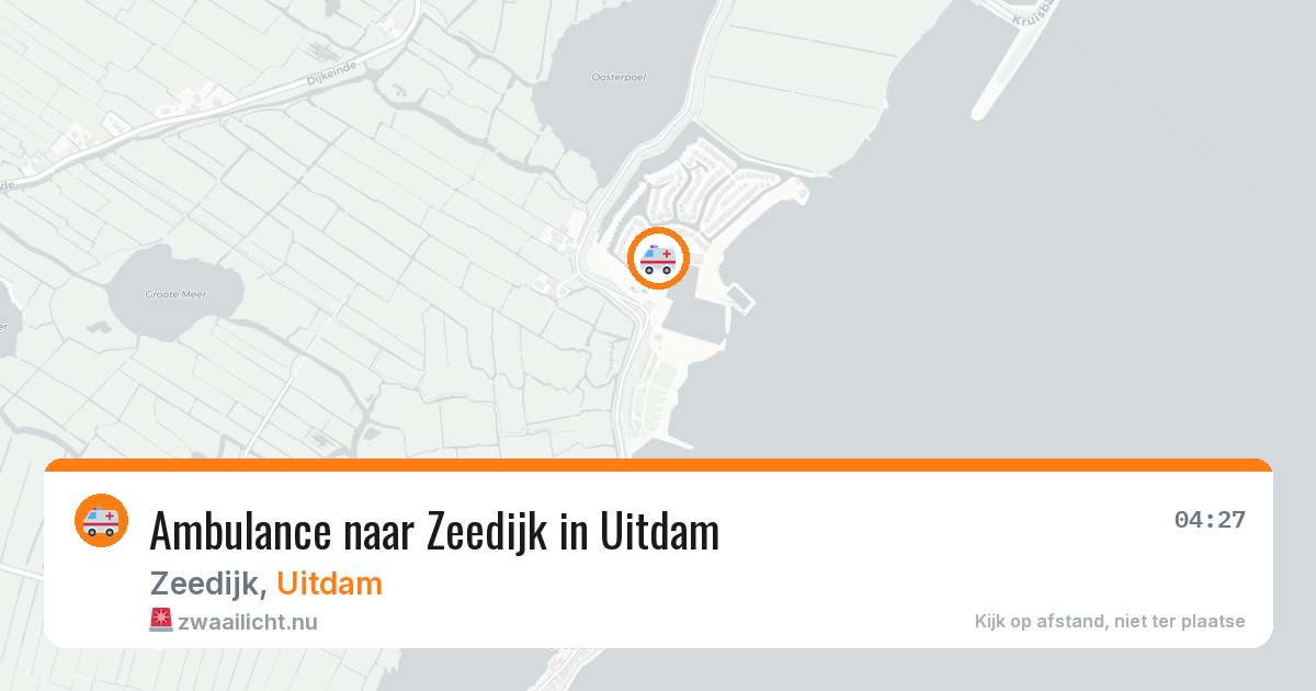 Ambulance naar Zeedijk in Uitdam — 9 apr 2026