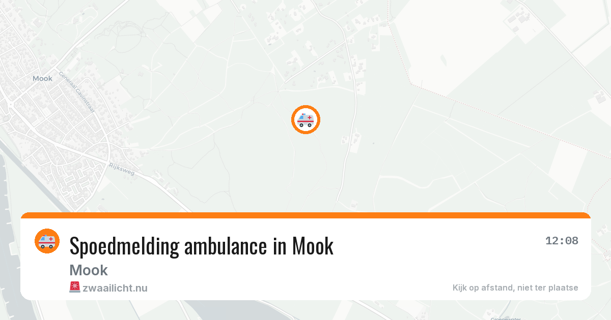 Spoedmelding ambulance in Mook — 23 jul 2026