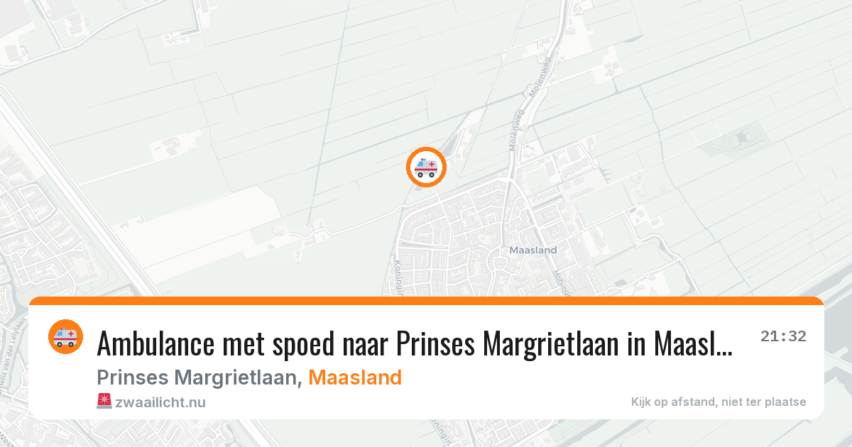 Ambulance met spoed naar Prinses Margrietlaan in Maasland — 23 jan 2026