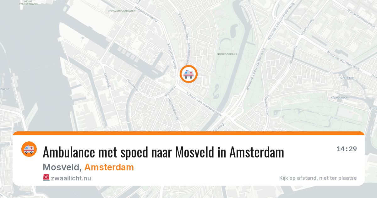 Ambulance met spoed naar Mosveld in Amsterdam — 30 apr 2026