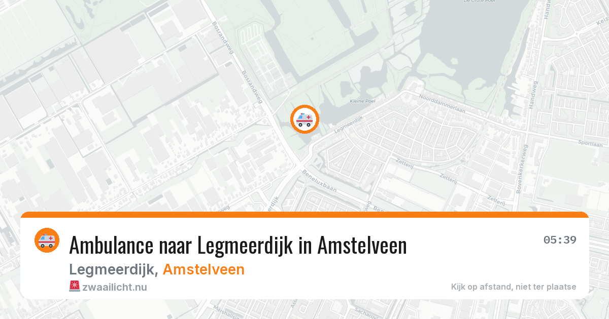 Ambulance naar Legmeerdijk in Amstelveen — 7 jun 2026
