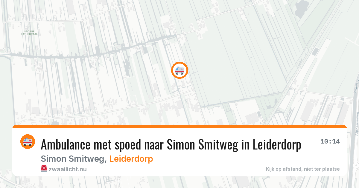 Ambulance met spoed naar Simon Smitweg in Leiderdorp — 18 jan 2026