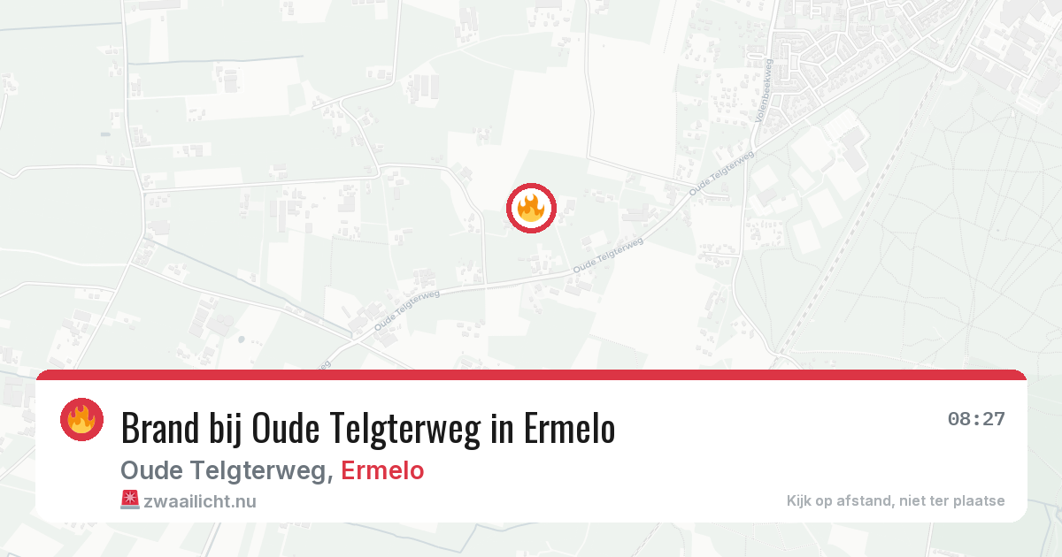 Brand bij Oude Telgterweg in Ermelo — 27 mrt 2026