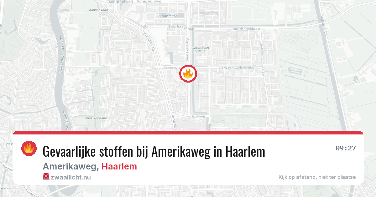 Gevaarlijke stoffen bij Amerikaweg in Haarlem — 29 mei 2026