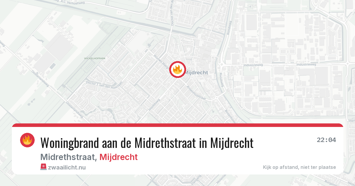 Woningbrand aan de Midrethstraat in Mijdrecht — 26 jan 2026
