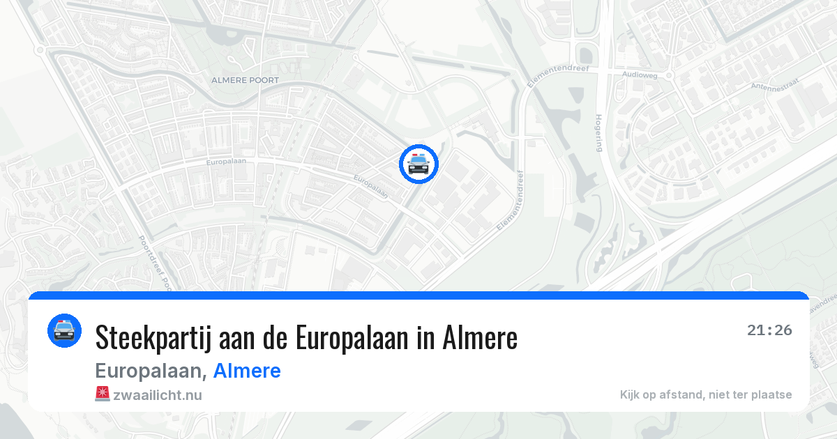 Steekpartij aan de Europalaan in Almere — 22 jan 2026