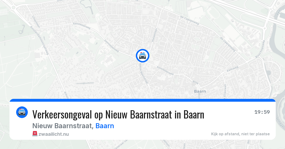 Verkeersongeval op Nieuw Baarnstraat in Baarn — 23 jul 2026