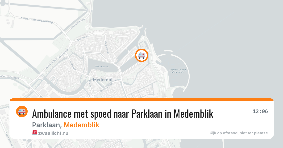 Ambulance met spoed naar Parklaan in Medemblik — 20 apr 2026