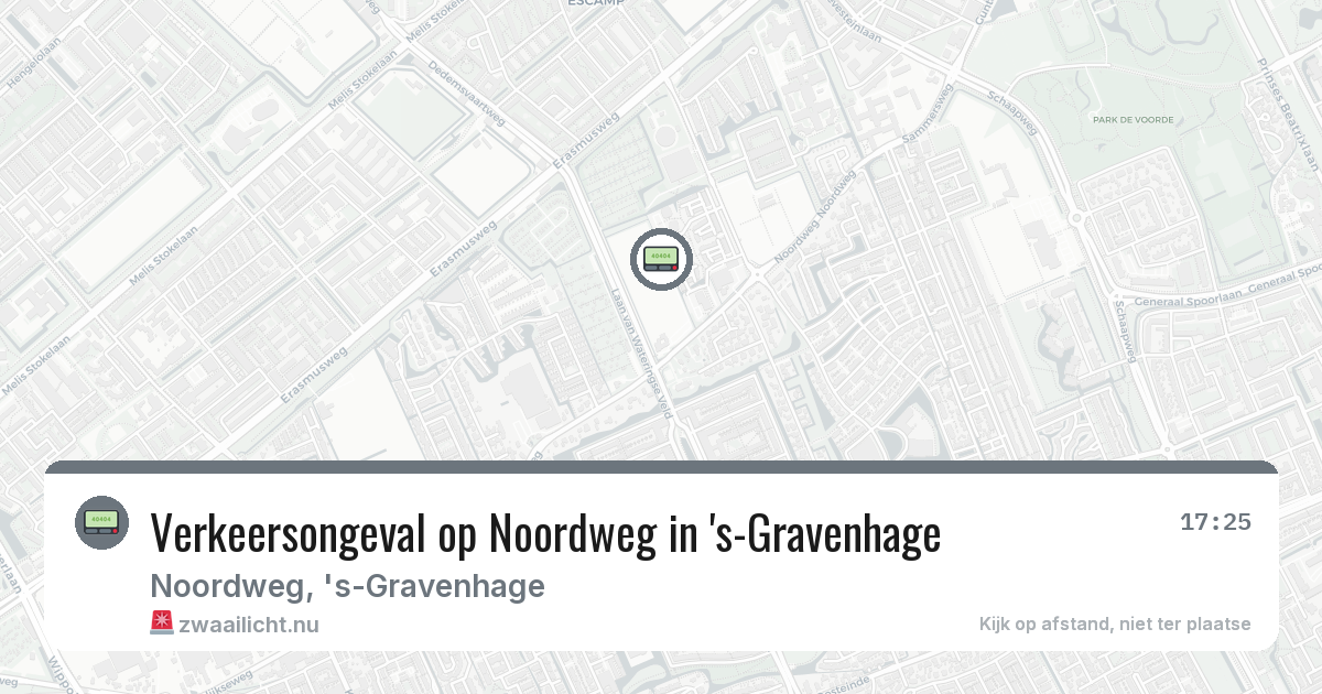 Verkeersongeval op Noordweg in 's-Gravenhage — 2 mrt 2026