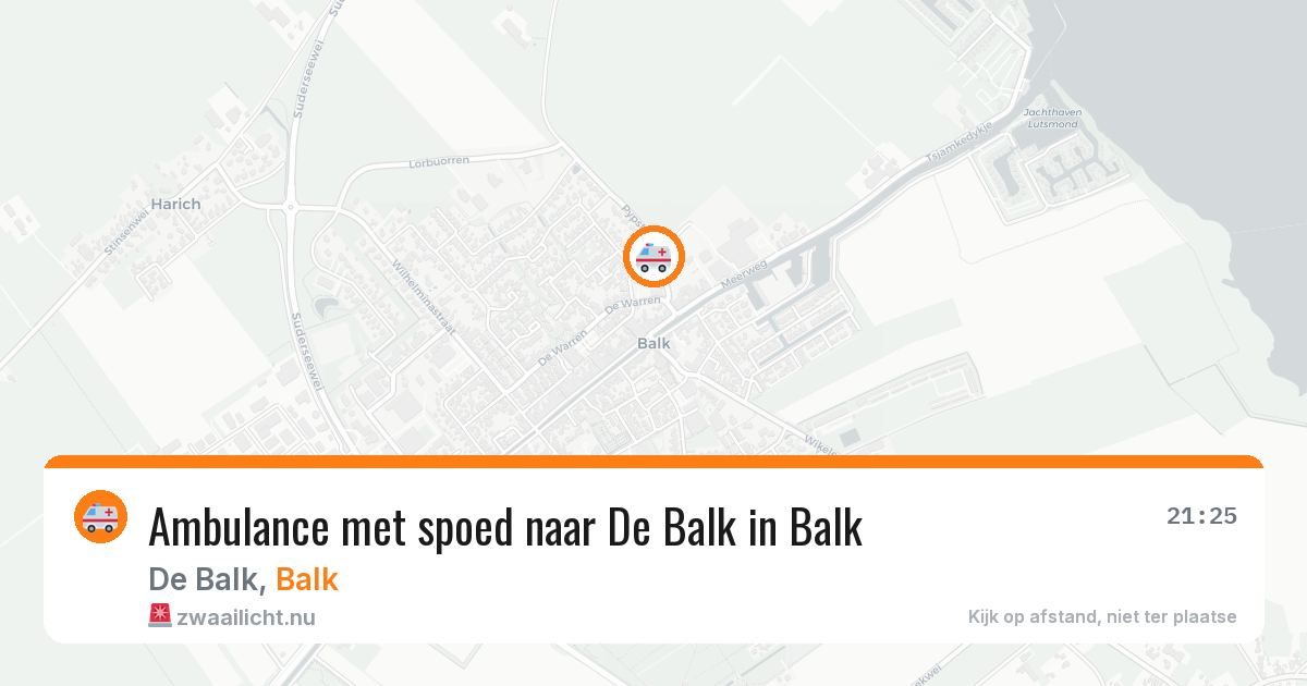 Ambulance met spoed naar De Balk in Balk — 18 jul 2026
