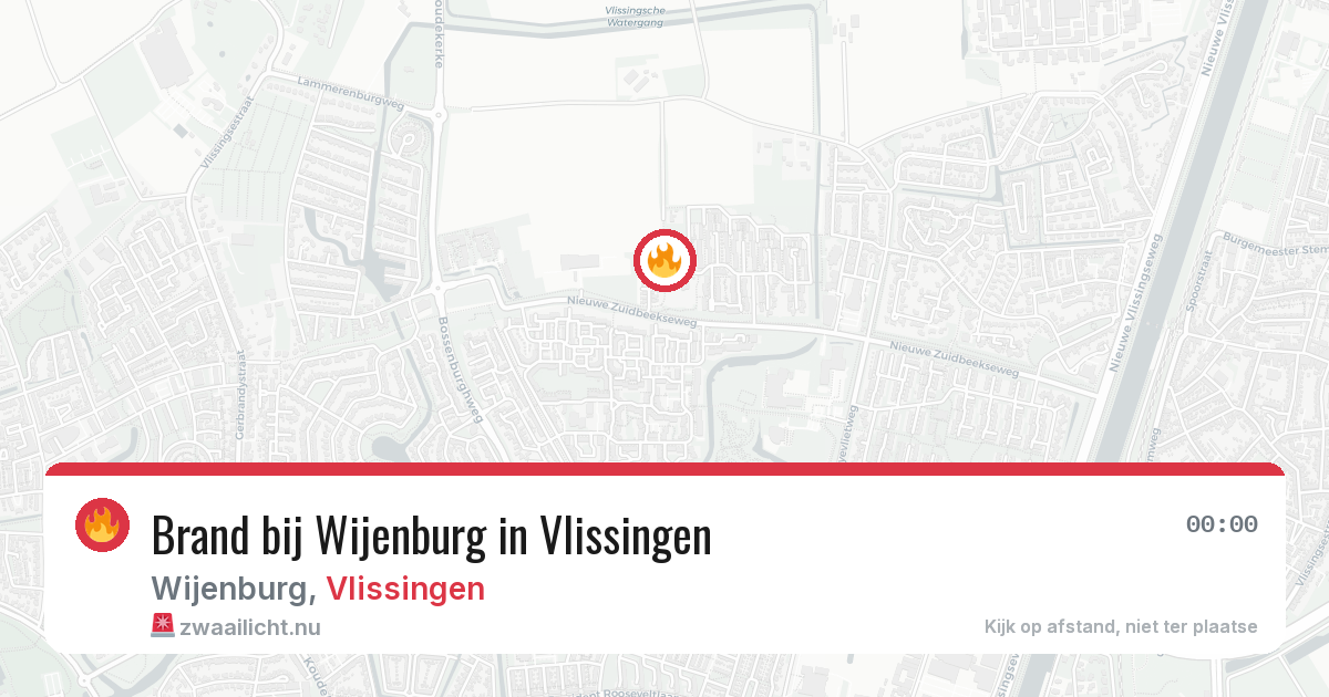 Brand bij Wijenburg in Vlissingen — 24 jul 2026