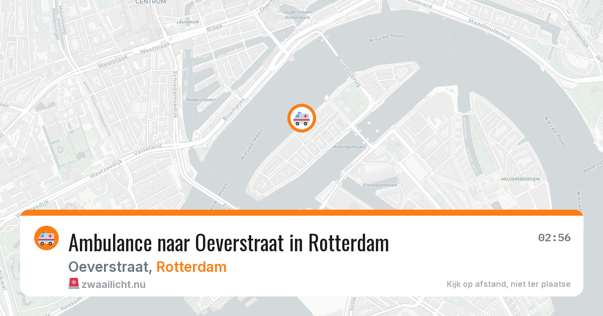 Ambulance naar Oeverstraat in Rotterdam — 25 mrt 2026