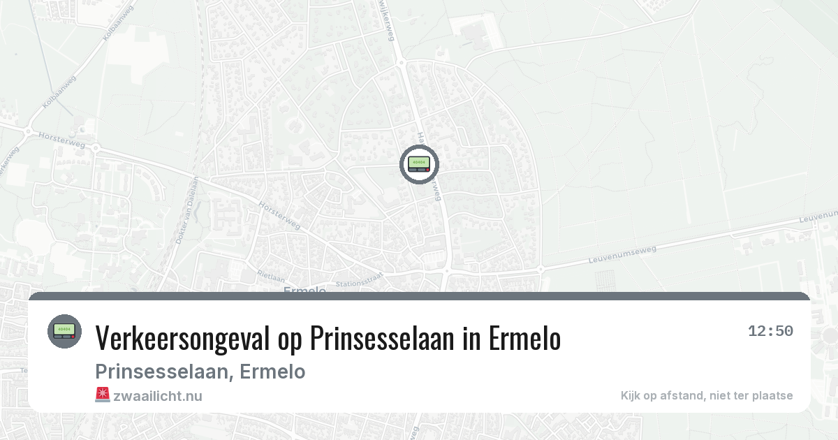 Verkeersongeval op Prinsesselaan in Ermelo — 13 jul 2026