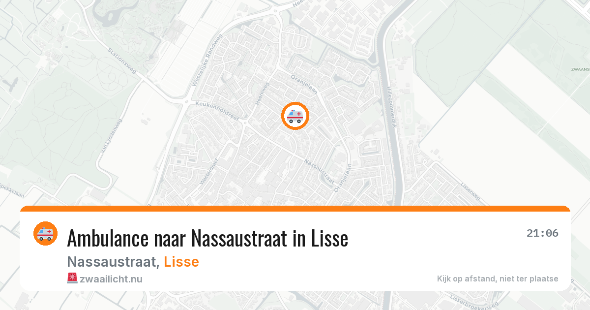 Ambulance naar Nassaustraat in Lisse — 20 jul 2026
