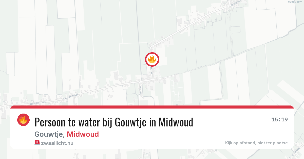 Persoon te water bij Gouwtje in Midwoud — 31 mei 2026