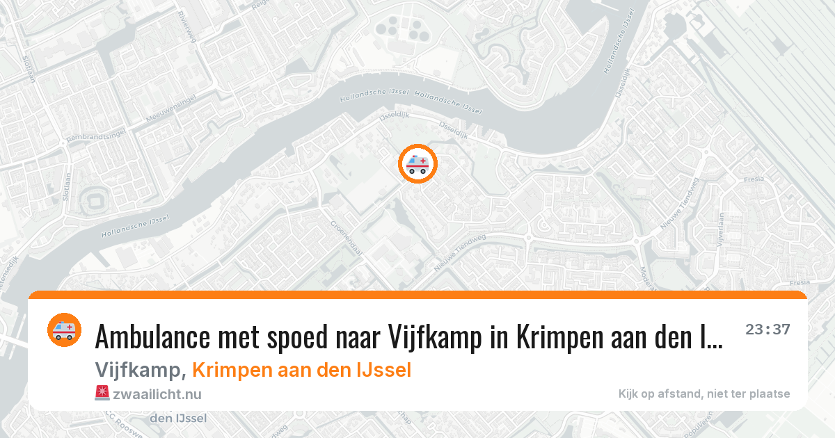 Ambulance met spoed naar Vijfkamp in Krimpen aan den IJssel — 12 apr 2026