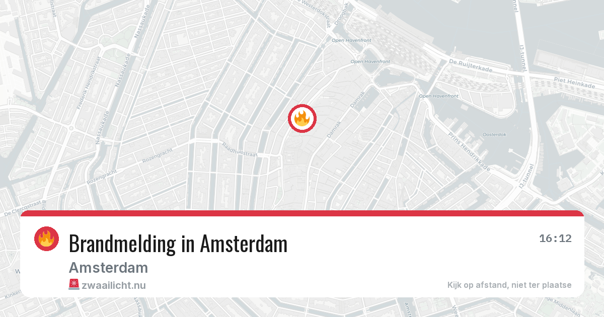 Brandmelding in Amsterdam — 16 jul 2026
