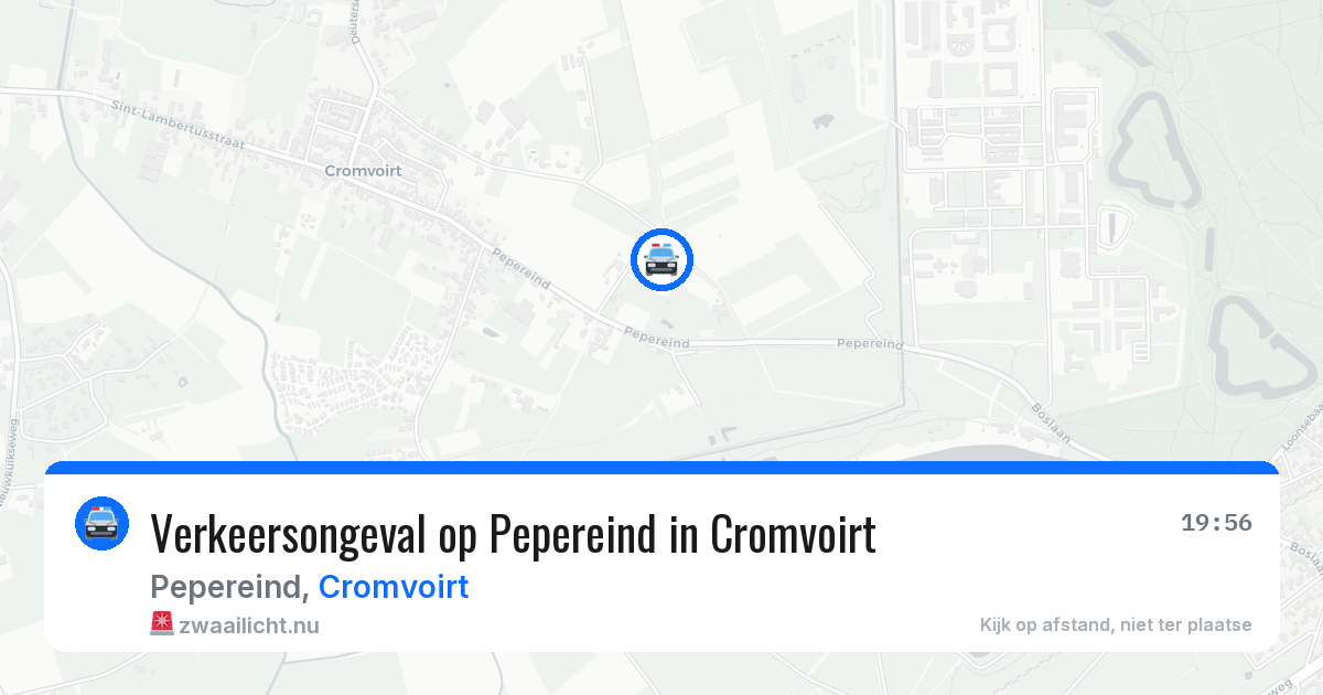 Verkeersongeval op Pepereind in Cromvoirt — 27 mrt 2026