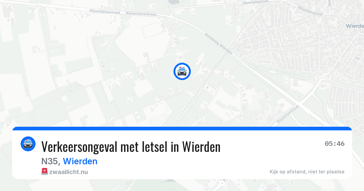Verkeersongeval met letsel in Wierden — 22 jul 2026