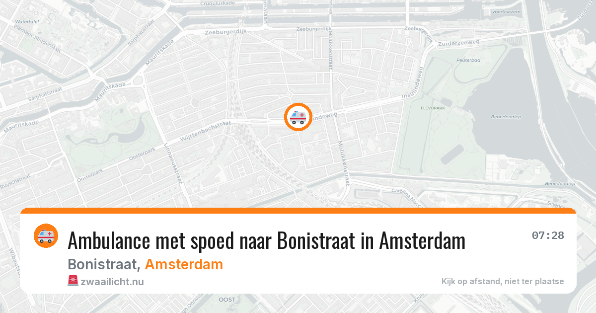Ambulance met spoed naar Bonistraat in Amsterdam — 26 jul 2026