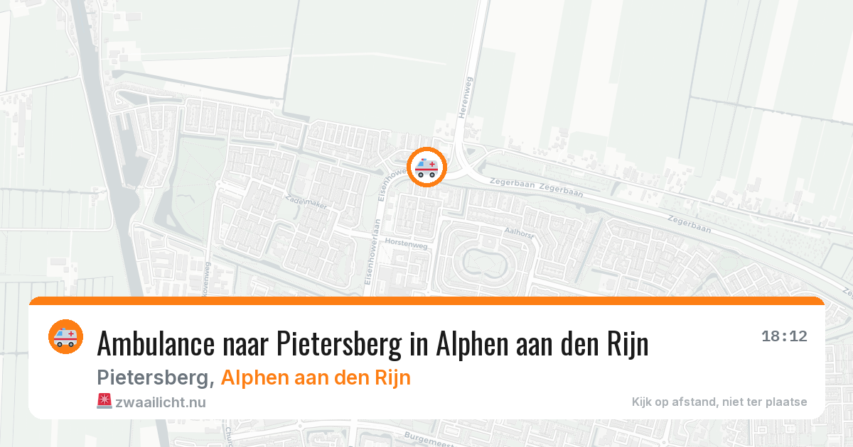 Ambulance naar Pietersberg in Alphen aan den Rijn — 19 jul 2026