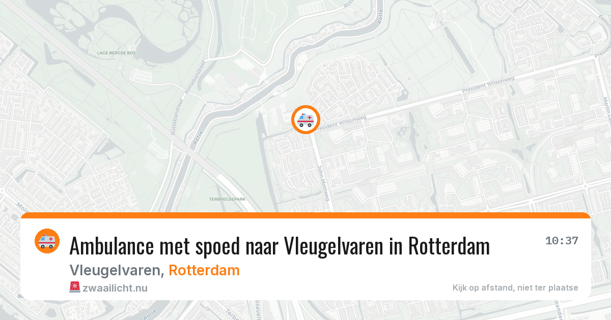 Ambulance met spoed naar Vleugelvaren in Rotterdam — 8 mei 2026