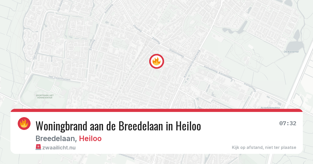Woningbrand aan de Breedelaan in Heiloo — 18 mrt 2026