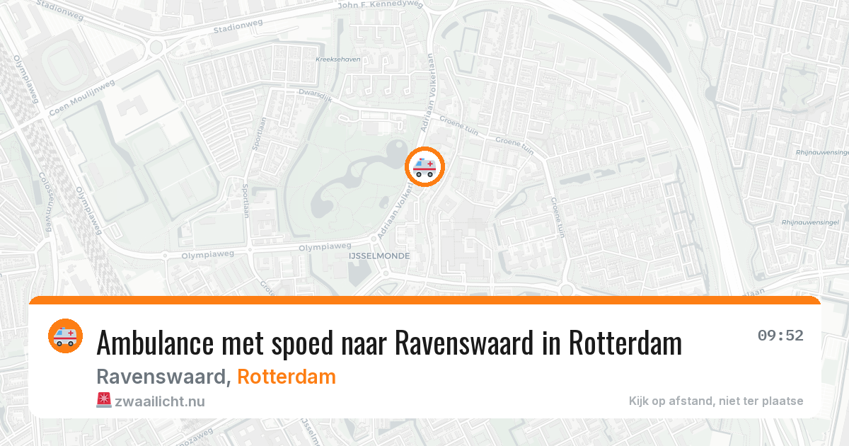 Ambulance met spoed naar Ravenswaard in Rotterdam — 28 mei 2026