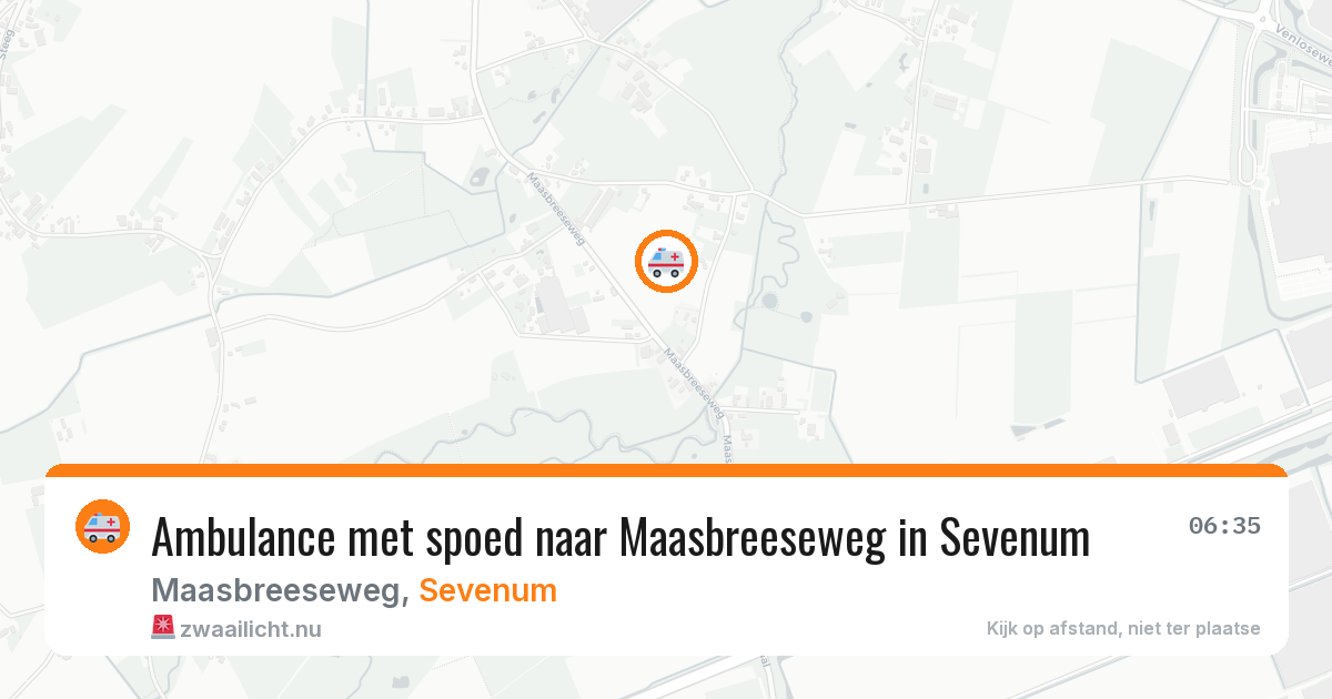 Ambulance met spoed naar Maasbreeseweg in Sevenum — 25 jul 2026