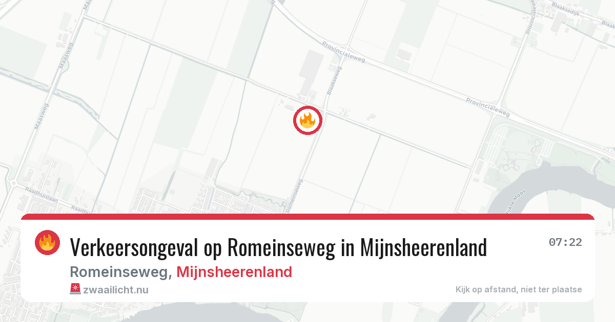 Verkeersongeval op Romeinseweg in Mijnsheerenland — 29 mrt 2026