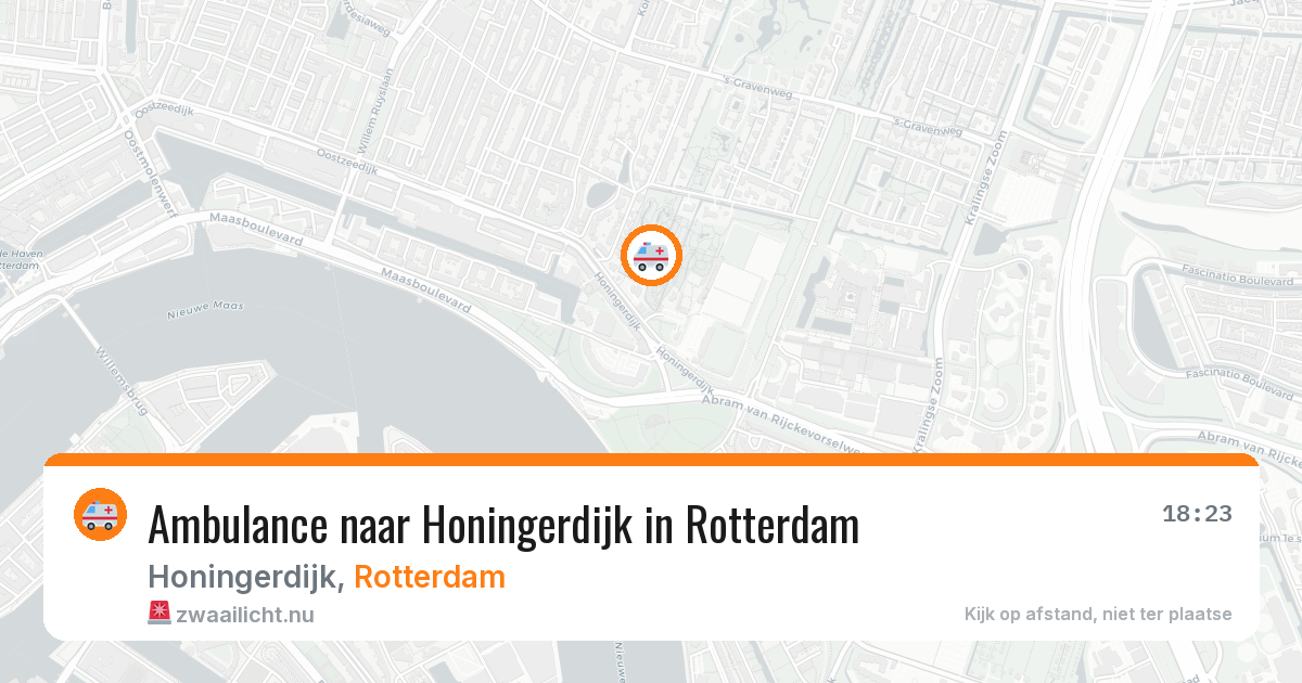 Ambulance naar Honingerdijk in Rotterdam — 18 mei 2026
