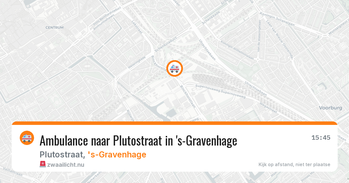 Ambulance naar Plutostraat in 's-Gravenhage — 13 mei 2026