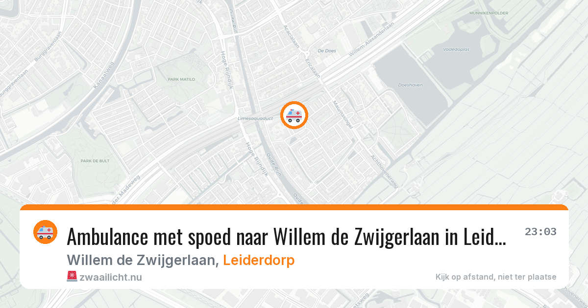 Ambulance met spoed naar Willem de Zwijgerlaan in Leiderdorp — 2 apr 2026