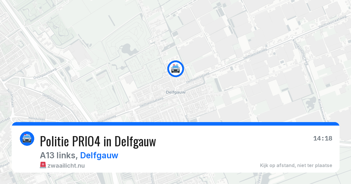Politie PRIO4 in Delfgauw — 26 jul 2026 | 🚨 Zwaailicht.nu