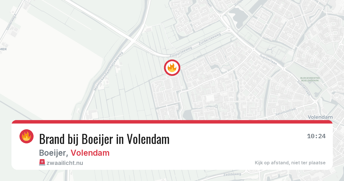 Brand bij Boeijer in Volendam — 15 jul 2026