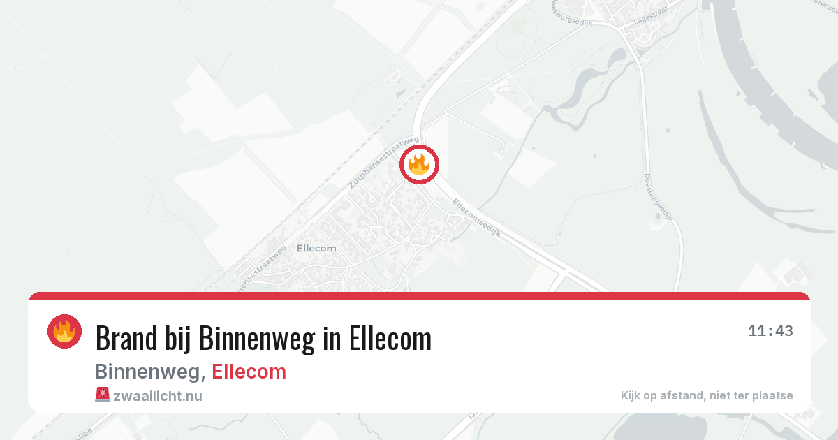Brand bij Binnenweg in Ellecom — 14 jul 2026