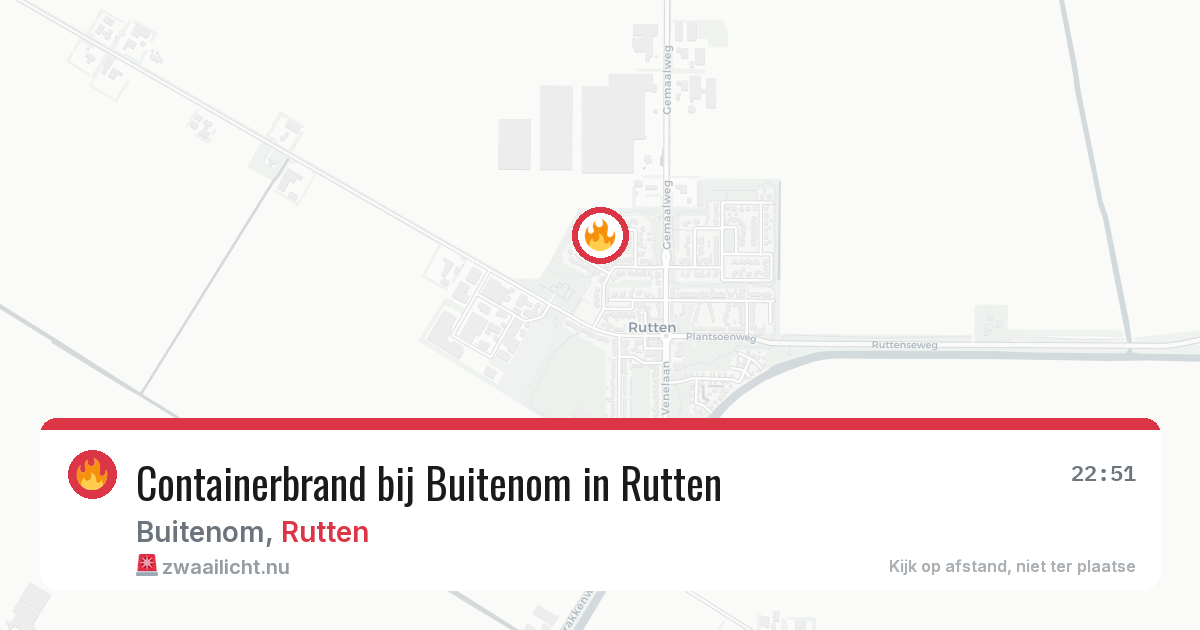 Containerbrand bij Buitenom in Rutten — 21 jul 2026