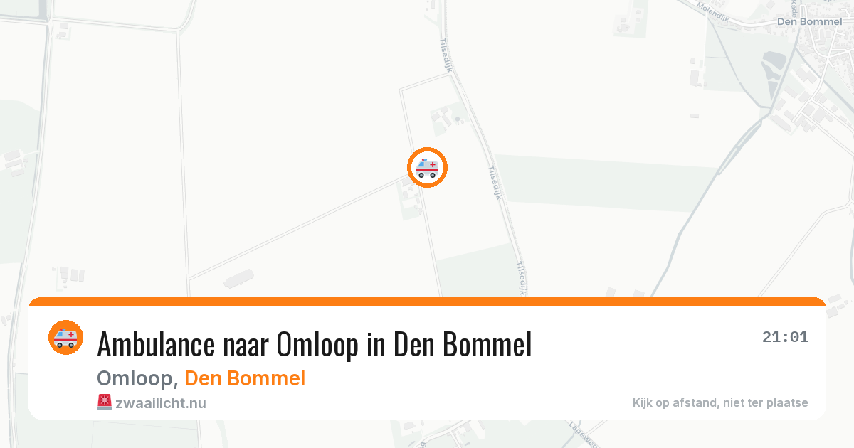 Ambulance naar Omloop in Den Bommel — 23 jul 2026
