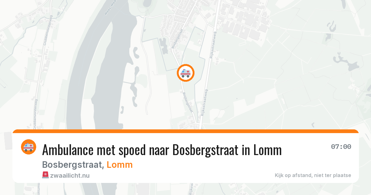 Ambulance met spoed naar Bosbergstraat in Lomm — 24 mei 2026