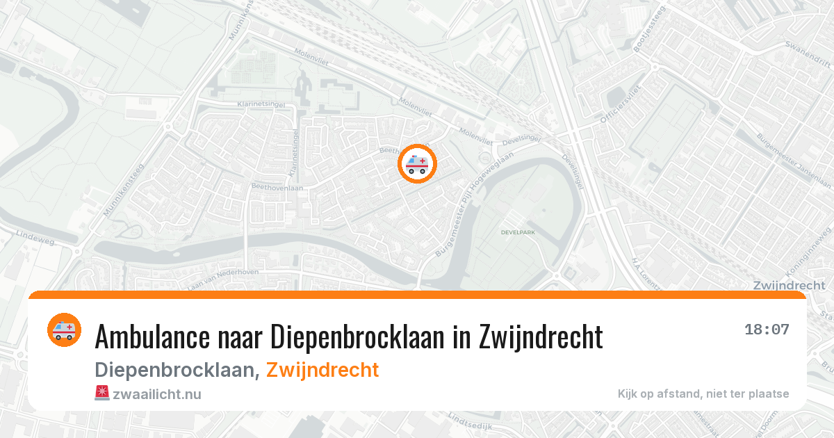 Ambulance naar Diepenbrocklaan in Zwijndrecht — 22 mrt 2026