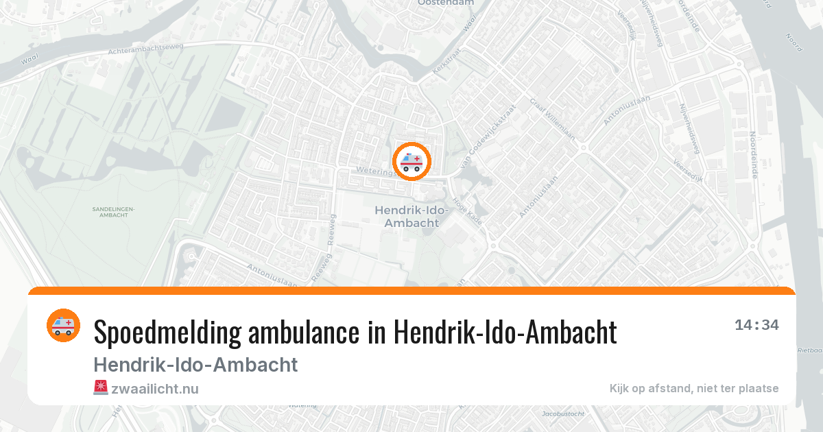 Spoedmelding ambulance in Hendrik-Ido-Ambacht — 20 jul 2026