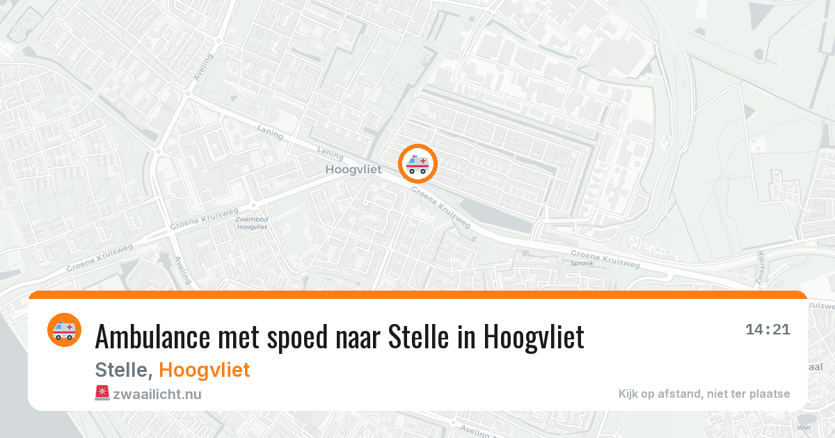Ambulance met spoed naar Stelle in Hoogvliet — 9 jul 2026