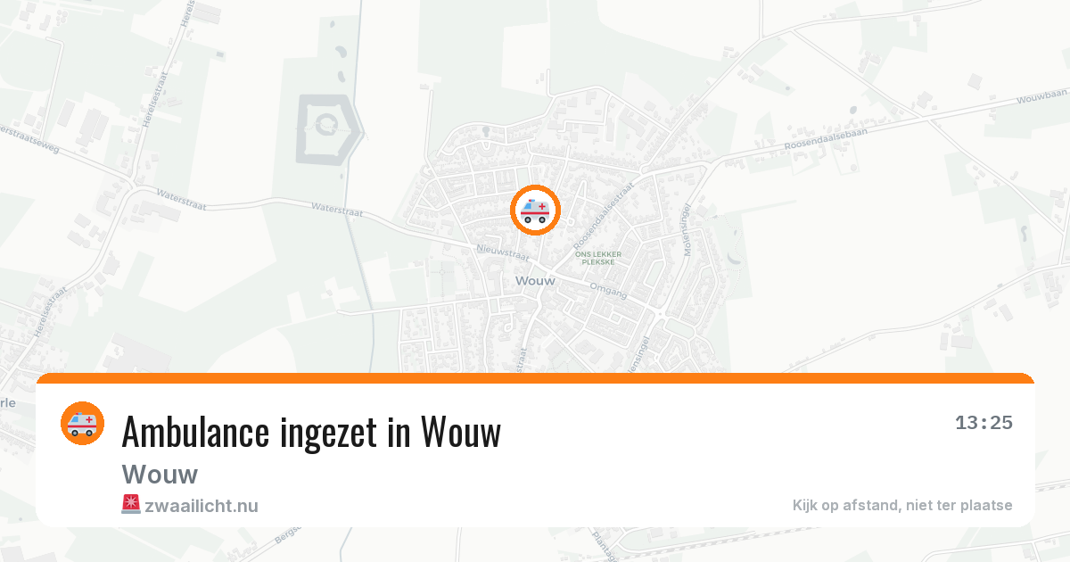 Ambulance ingezet in Wouw — 10 mei 2026