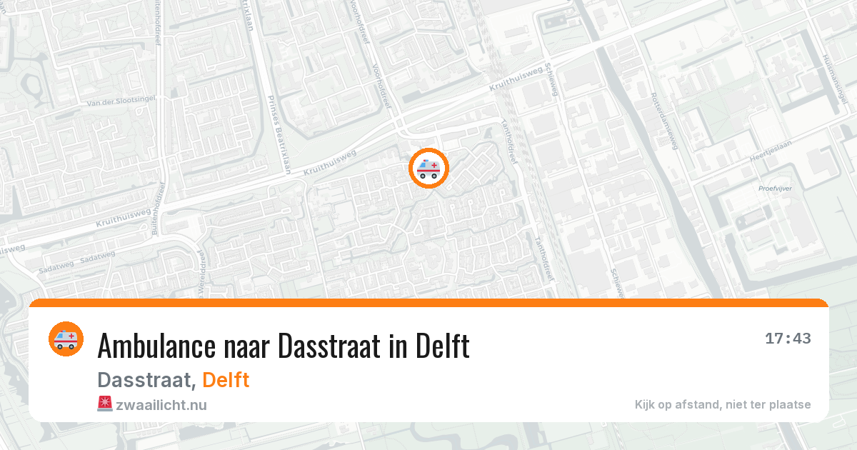 Ambulance naar Dasstraat in Delft — 11 jul 2026