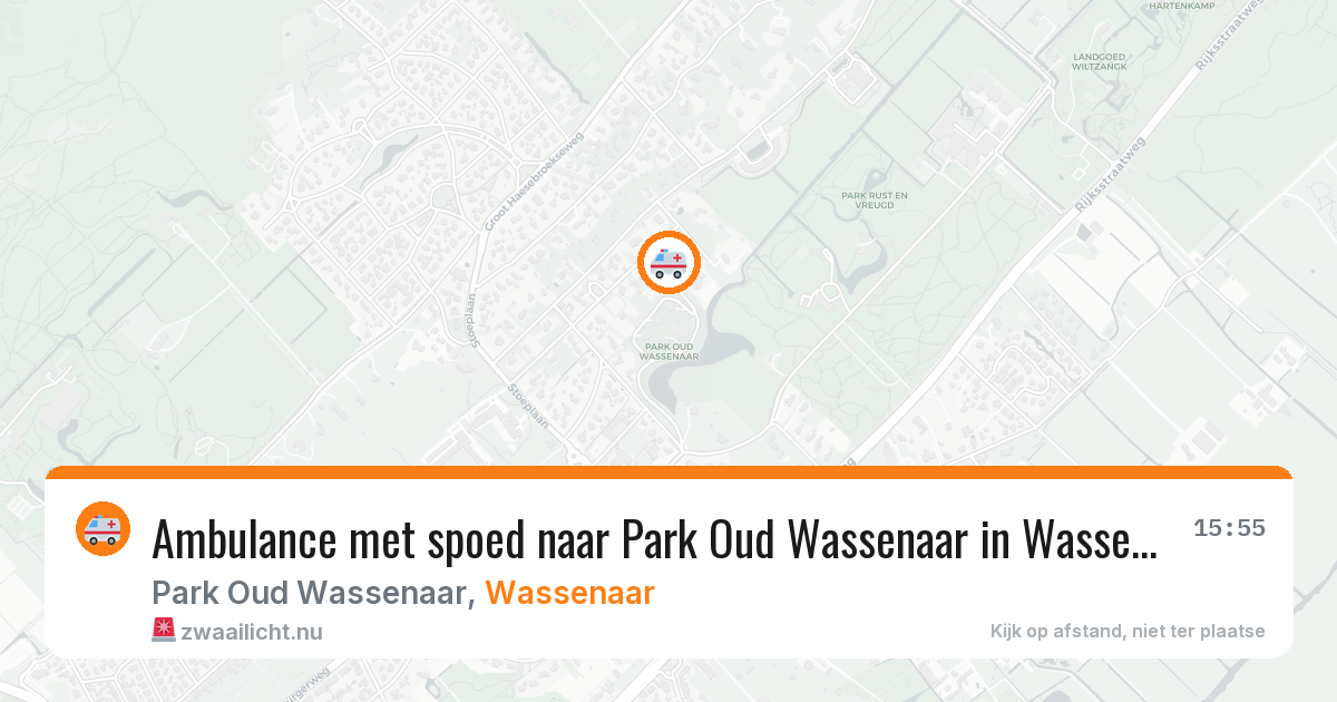 Ambulance met spoed naar Park Oud Wassenaar in Wassenaar — 6 mei 2026