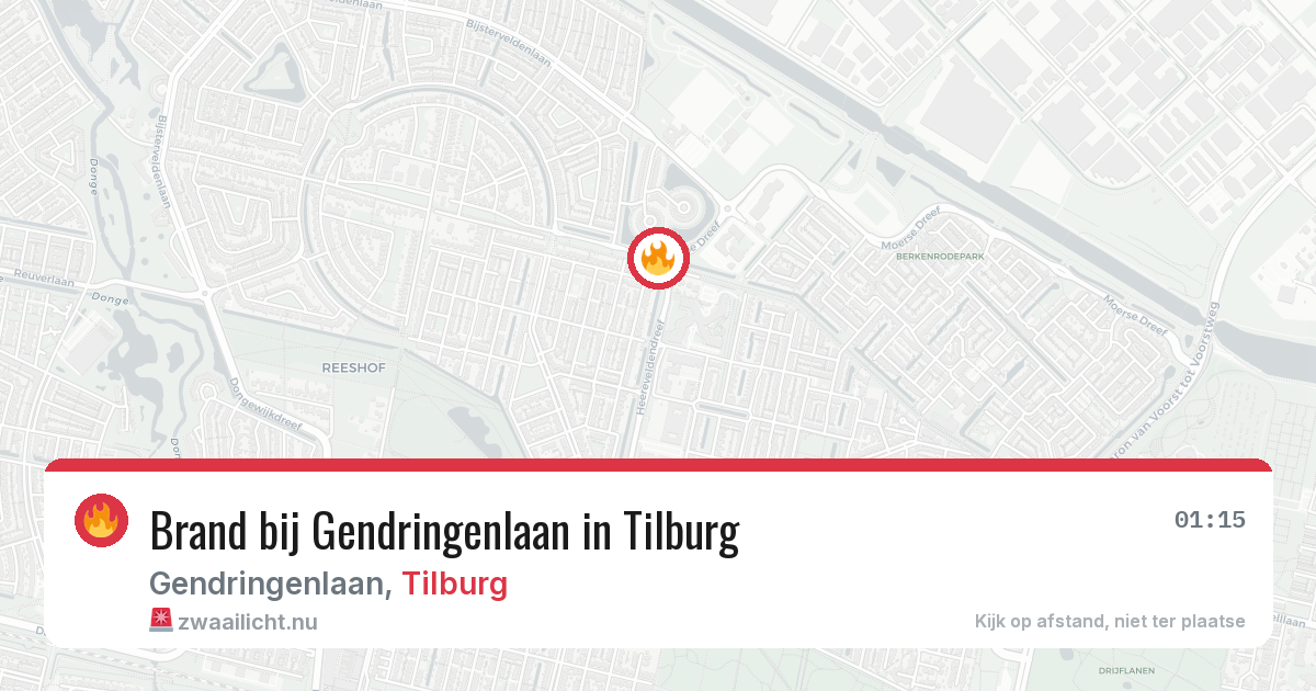 Brand bij Gendringenlaan in Tilburg — 25 jul 2026