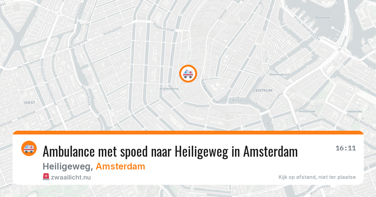 Ambulance met spoed naar Heiligeweg in Amsterdam — 26 mrt 2026