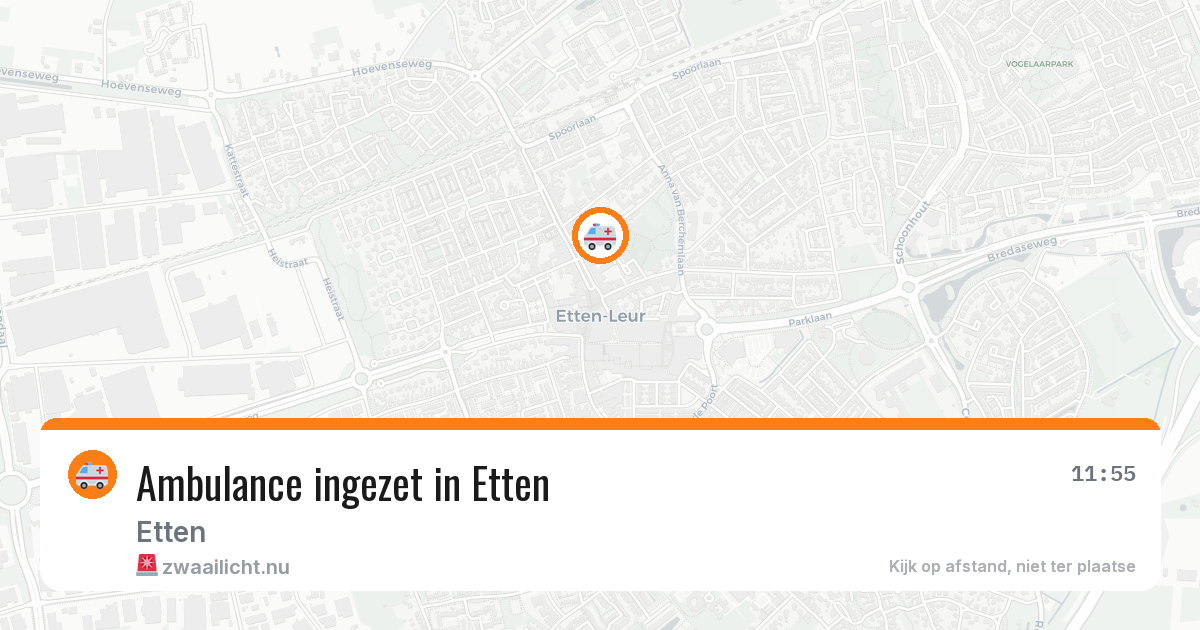 Ambulance ingezet in Etten — 15 jul 2026
