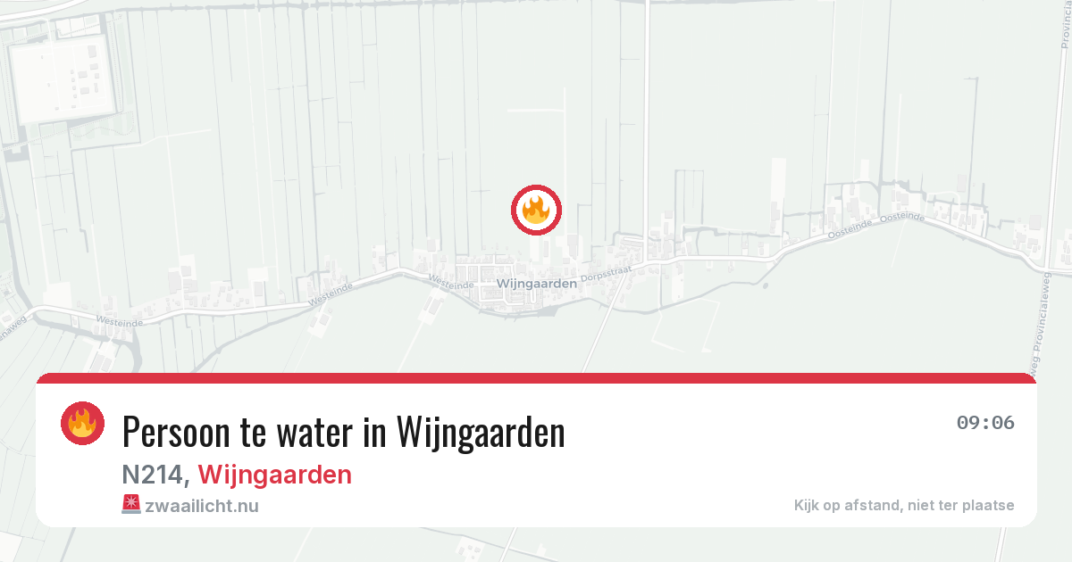 Persoon te water in Wijngaarden — 22 mei 2026